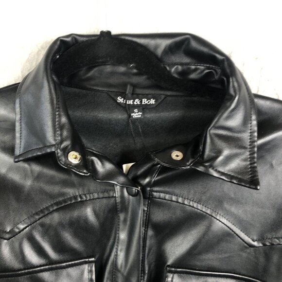 Strut and Bolt Mini Romper Womens S Black Vegan Leather Fringe Whimsigoth NEW - Picture 3 of 16